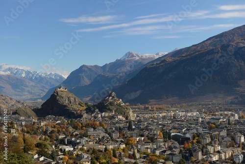 Sion, vue aérienne