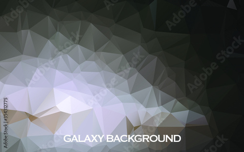 Polygonal Space background with nebula and stars. Magic color Infinite universe and starry night. Vector illustration for poster design. High technology, milky way concept. 