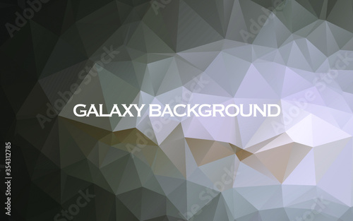 Polygonal Space background with nebula and stars. Magic color Infinite universe and starry night. Vector illustration for poster design. High technology, milky way concept. 