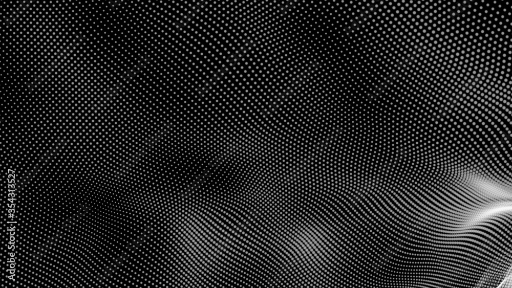 Dot white black wave technology texture background. Abstract big data digital concept. 3d rendering. Dot white black wave technology texture background. Abstract big data digital concept. 3d rendering.