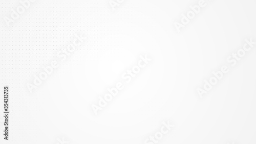 Dot white gray pattern gradient light texture background. Abstract  technology big data digital background. 3d rendering.