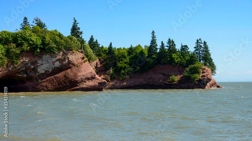 caves and ocean tide in St. Martin's, New Brunswick - travel dedstination