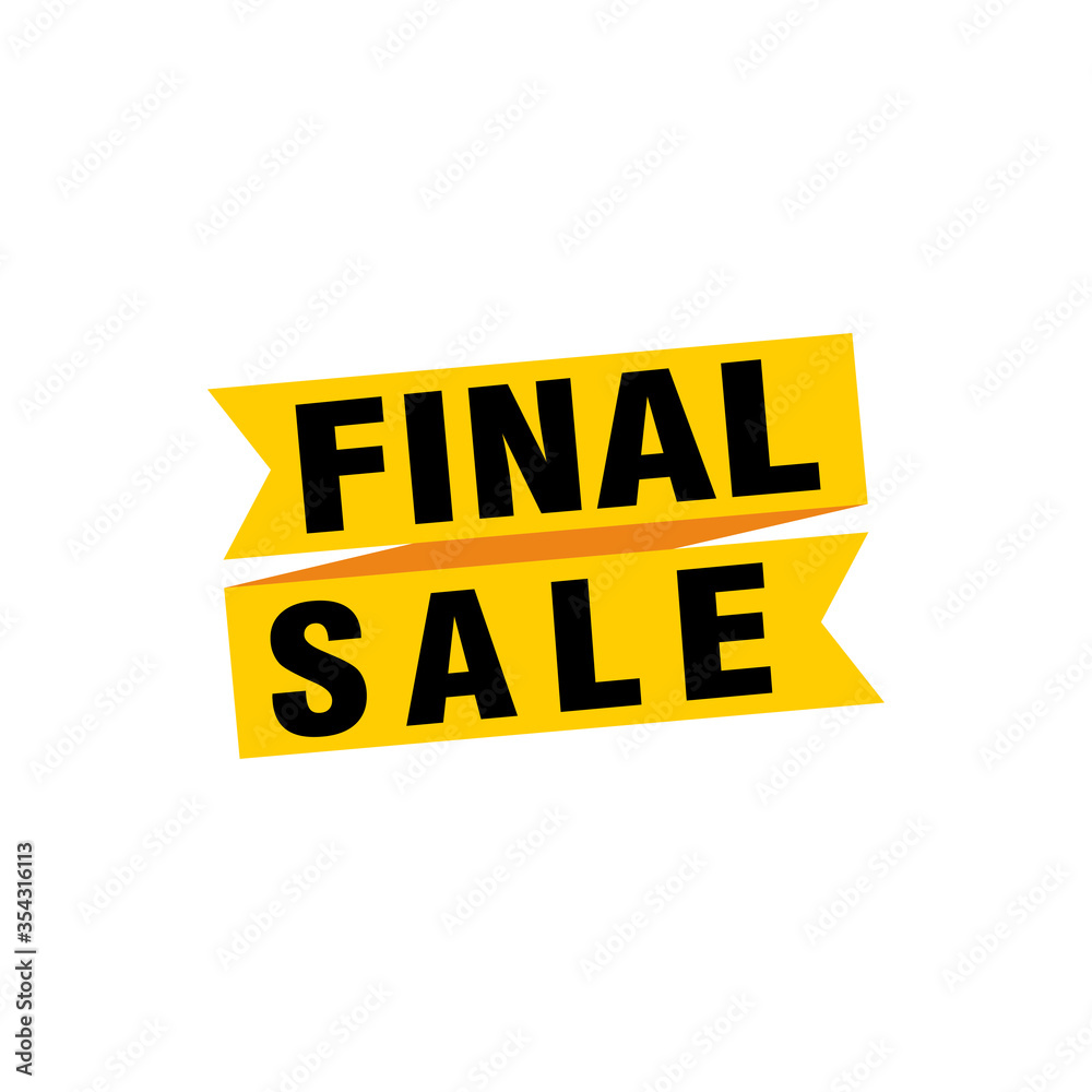 Final Sale banner, poster background. Big sale, special offer, discounts, Vector illustration