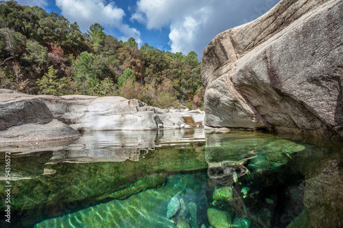 Cavu natural pool at Corsica mountains photo