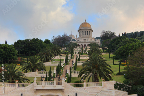 Bahai Gardens in summer in Haifa