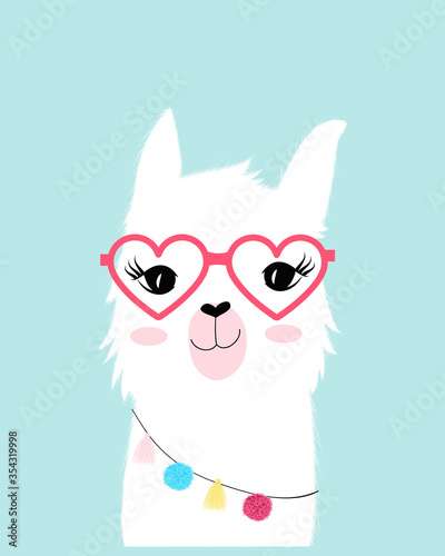 Hand drawing llama illustration vector. Vector illustration design for fashion fabrics, textile graphics, prints.