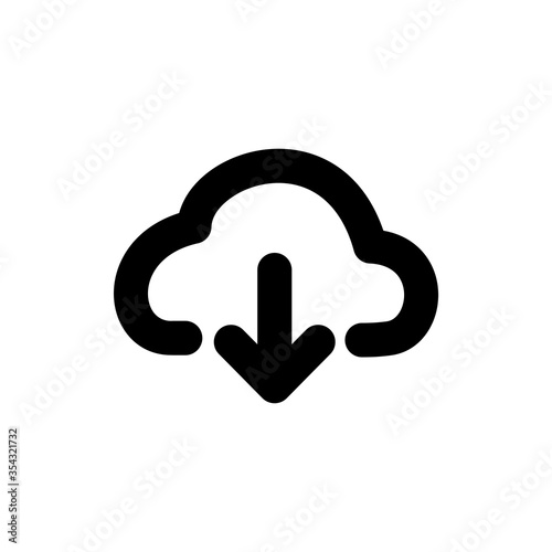 Upload download glyph icon design. Technology file mark vector illustration.