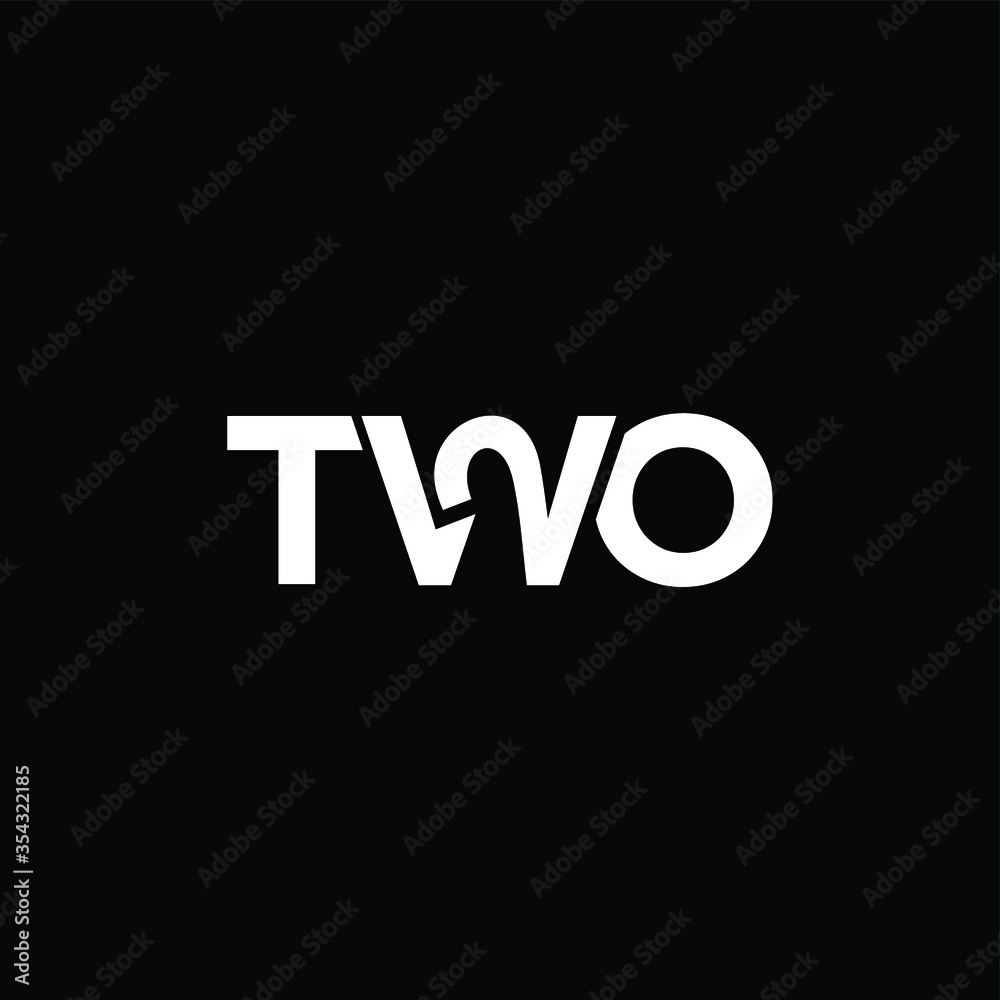 TYPOGRAPHY text logo TWO modern design. TYPOGRAPHY text logo TWO modern design.