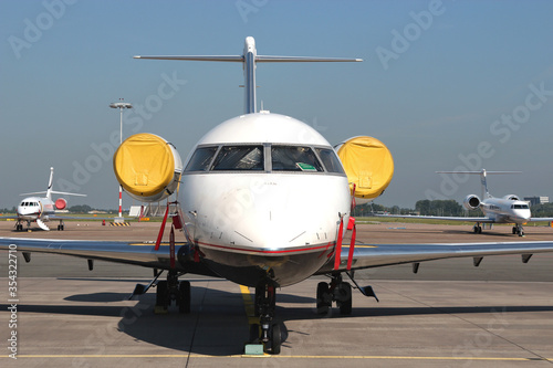 business jet at general aviation terminal