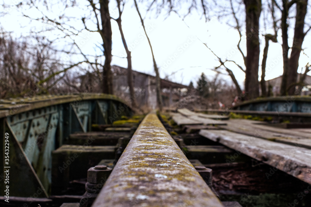 rusted train rack in nature rusted train rack in nature
