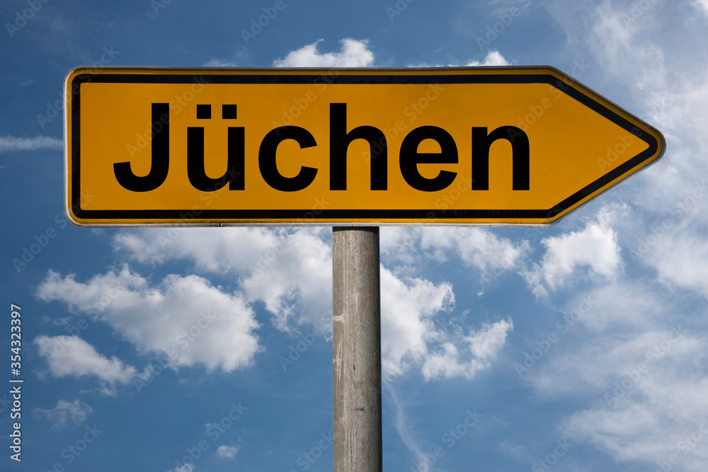 Obraz premium Wegweiser Jüchen