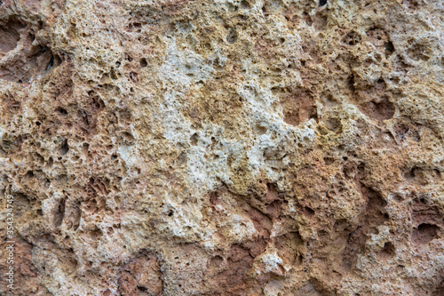 Texture of a wall of old building stone
