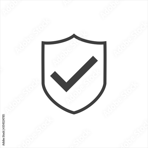 Free Download shield and checkmark icon on a white background. EPS10 - GFXLoad