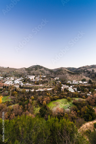 Sacromonte from Avellano Road in Granada, Spain.