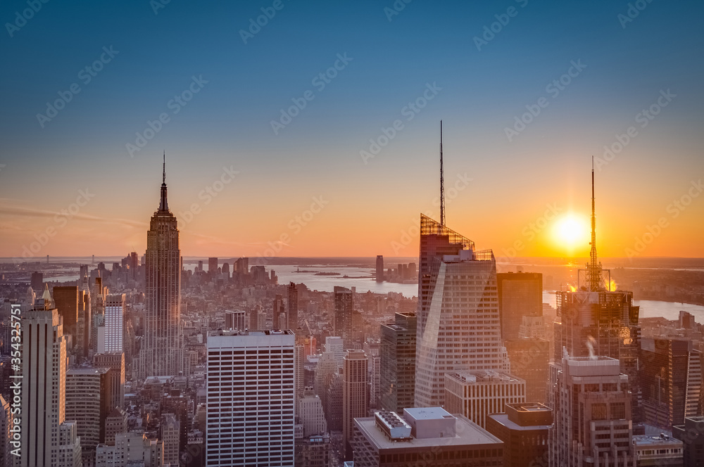 Naklejka premium Downtown Manhattan in New York, United States.