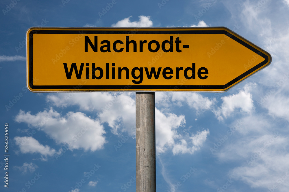 Obraz premium Wegweiser Nachrodt-Wiblingwerde