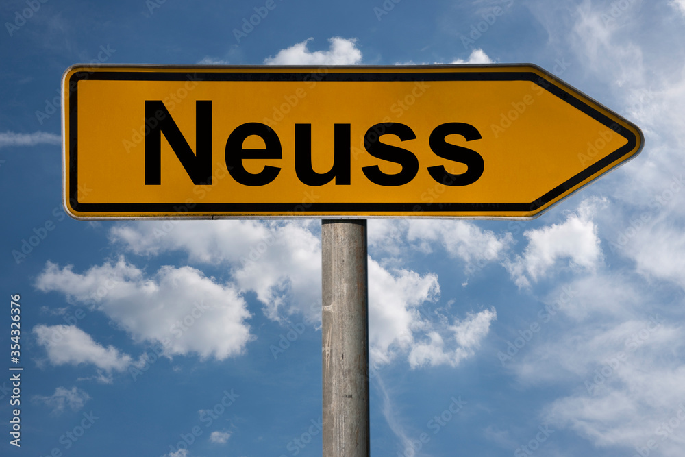 Obraz premium Wegweiser Neuss