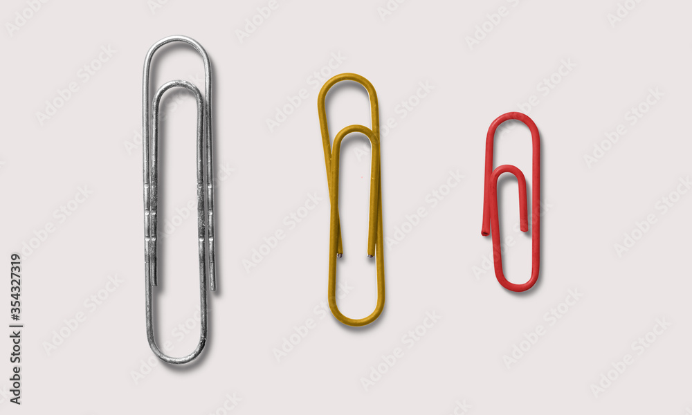 Papers clip on a white background Papers clip on a white background