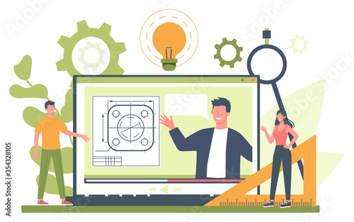 Engineeering online service or platform. Online video tutorial.