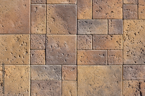 Wallpaper Mural Brown stone tiles texture. Brick wall background Torontodigital.ca