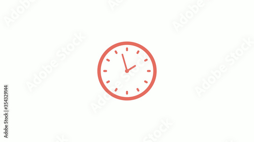 Amazing red light counting down clock icon,all time clock icon,red clock