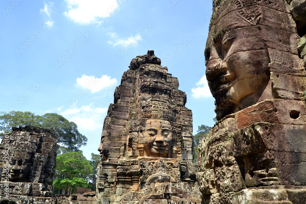 Structure Angkorwat temple history in siemreap  bayon cambodia