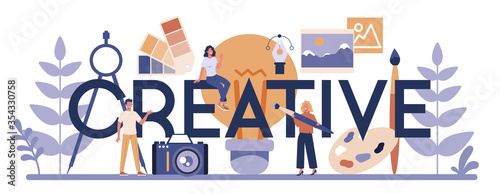 Creative typographic header concept. Graphic, web, printing design.