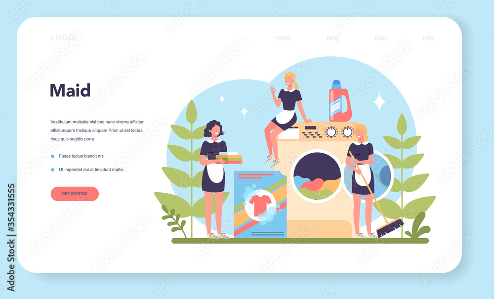 Maid service, cleaning service, apartment cleaning web banner Maid service, cleaning service, apartment cleaning web banner