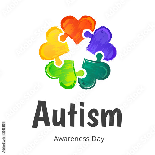 Autism Awareness Day. Illustration on white background