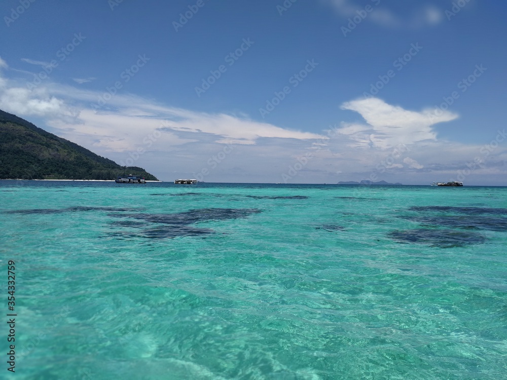 Beautiful scenic view of Andaman sea during the day