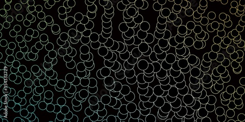 Dark Blue, Yellow vector texture with disks. Abstract illustration with colorful spots in nature style. Design for posters, banners.