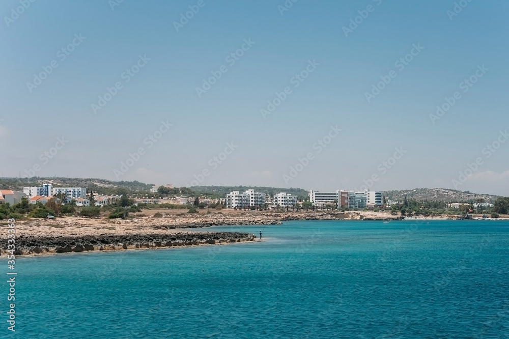 panorama of the city and sea