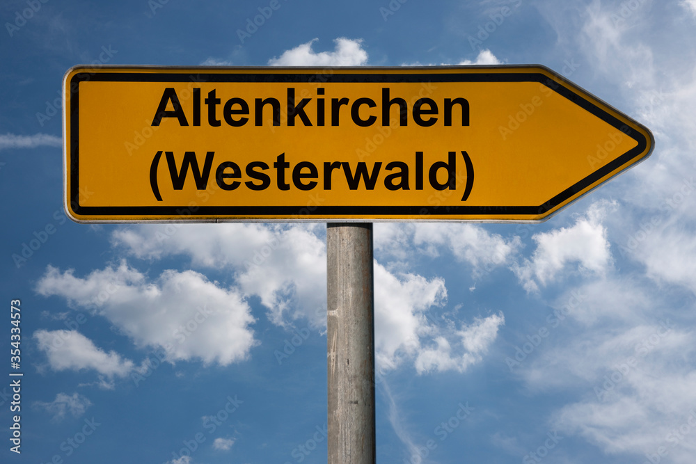 Fototapeta premium Wegweiser Altenkirchen (Westerwald)