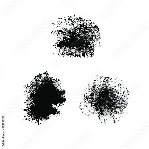 Sponge textures. Paint stamps vector elements. Design, decor, grunge textures