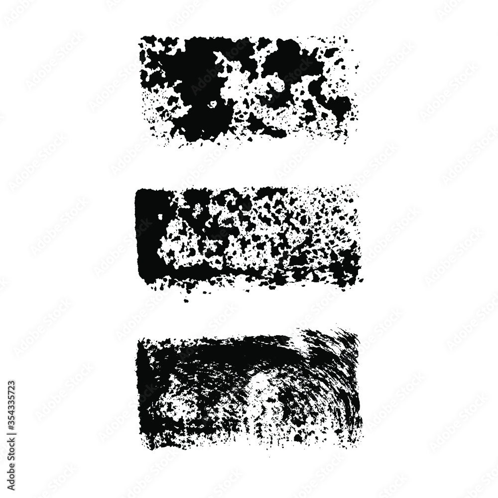 Sponge textures. Paint stamps vector elements. Design, decor, grunge