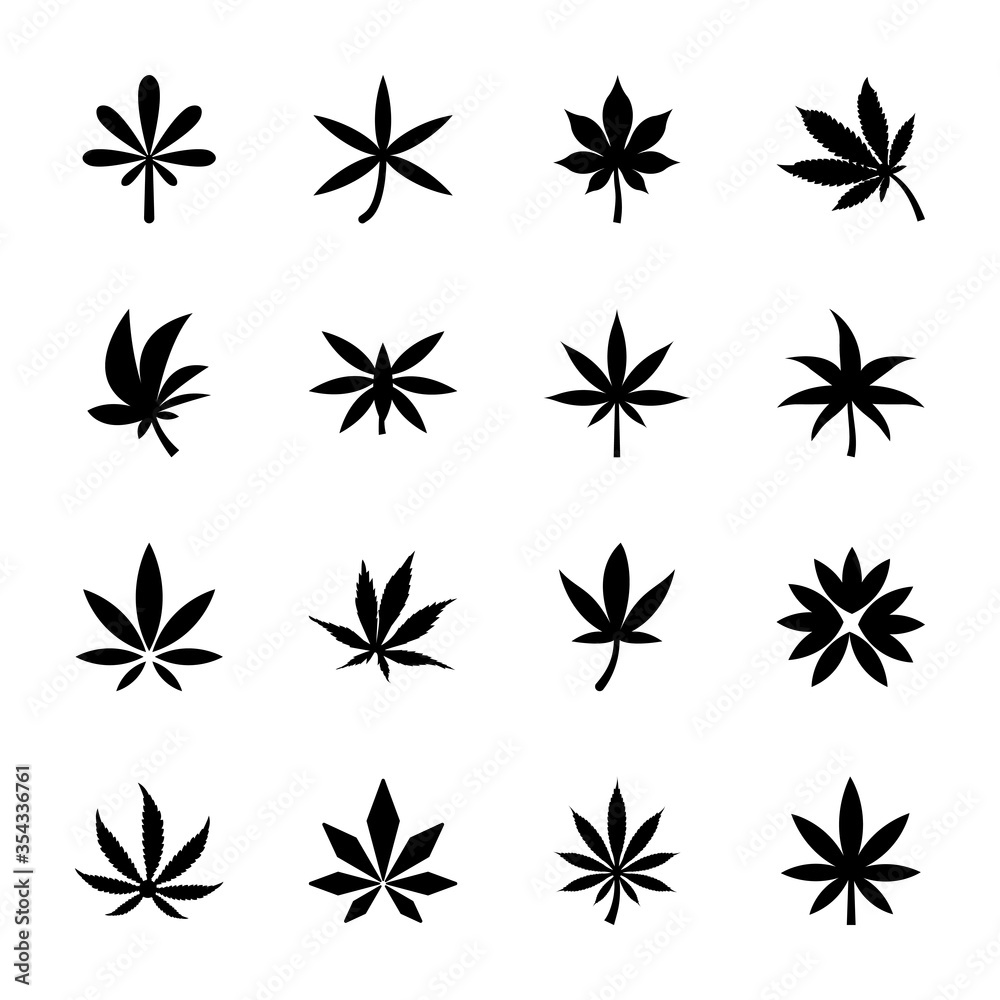 Cannabis Leaves Filled Icons