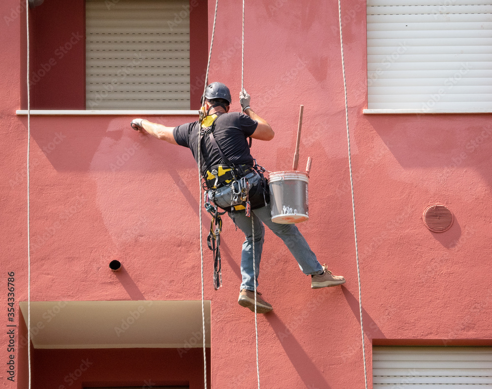 building maintenance of a facade with the double safety rope technique building maintenance of a facade with the double safety rope technique