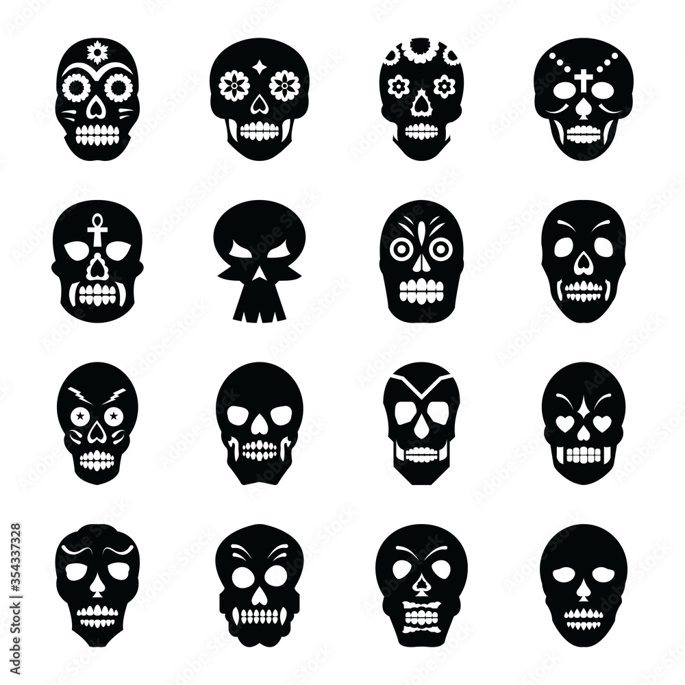 Tattoos Solid Icons set