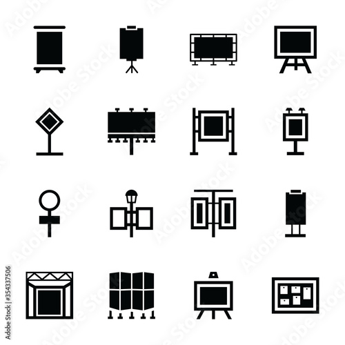 
Advertising boards icons
