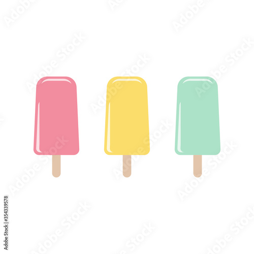Ice cream isolated on white background. Vector illustration