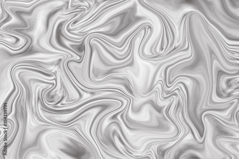 MOLTEN SILVER swirly colored abstract background with silky fluid liquid effect. Design of Illustration.
