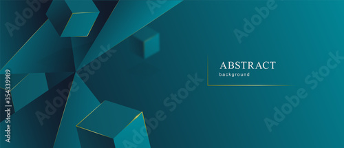 Abstract green pyramid background cubes. Geometric modern pyramid graphic elegant green background cube vibrant gradient digital wallpaper, colorful vector texture smooth blurry glow abstract web map.