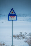 Norweski znak ostrzegawczy specjalnego przeznaczenia Uwaga na pokrywę lodową