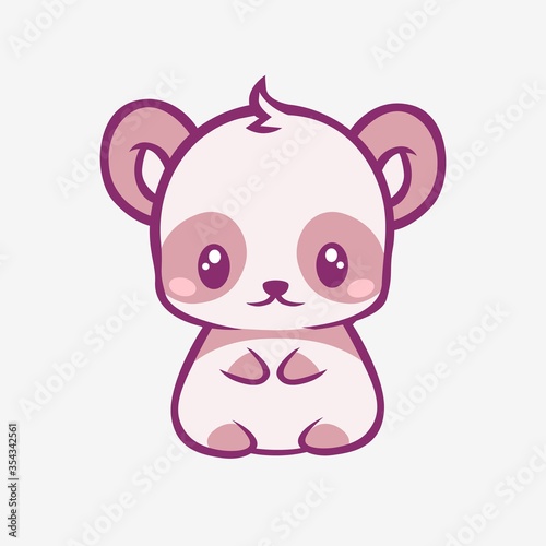 Teddy bear kawaii cartoon. Sad funny little teddy bear with big eyes depressively seated anime fantasy style charming manga cute creative vector art magic fairy tale design.