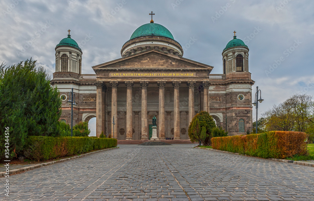 View on The Primatial Basilica of the Blessed Virgin Mary Assumed Into Heaven and St Adalbert. Esztergom, Hungary