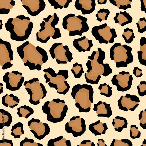 Leopard skin pattern seamless . Exotic leopard skin drawing, fashionable yellow background with black splashes natural modern abstract ornament camouflage natural feline vector .