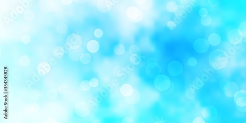Light BLUE vector texture with disks. Illustration with set of shining colorful abstract spheres. Pattern for business ads.