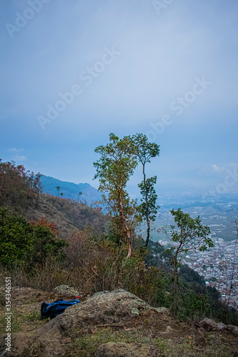 mirador en el cerro y arbole  seco san Andrés xecul  photo