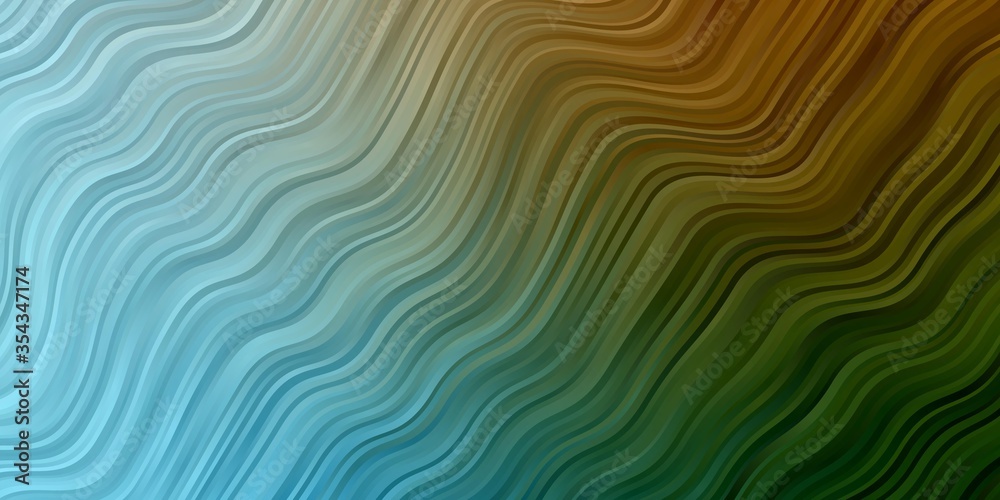 Light Blue, Green vector pattern with curves. Gradient illustration in simple style with bows. Best design for your posters, banners. Light Blue, Green vector pattern with curves. Gradient illustration in simple style with bows. Best design for your posters, banners.