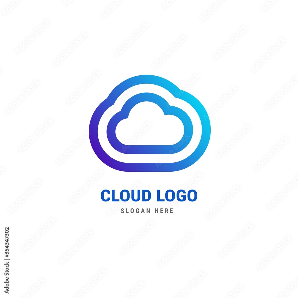 Creative Cloud Icon Logo Design Vector Illustration Creative Cloud Icon Logo Design Vector Illustration